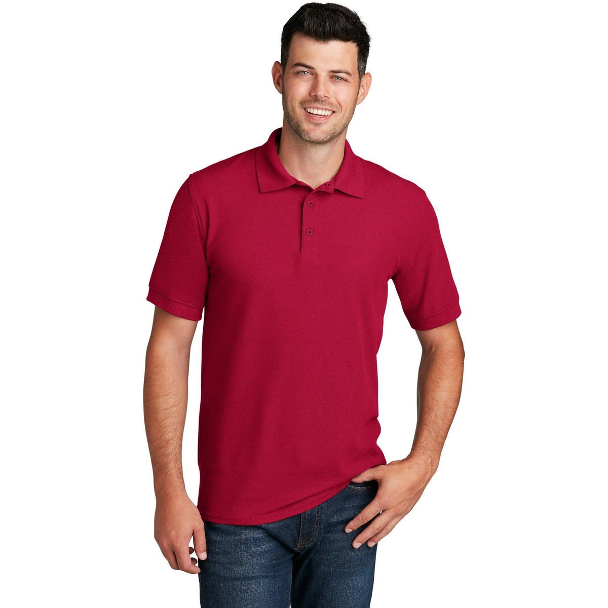 no-logo Port & Co Core Blend Pique Polo Shirt-Regular-Port Authority-Thread Logic