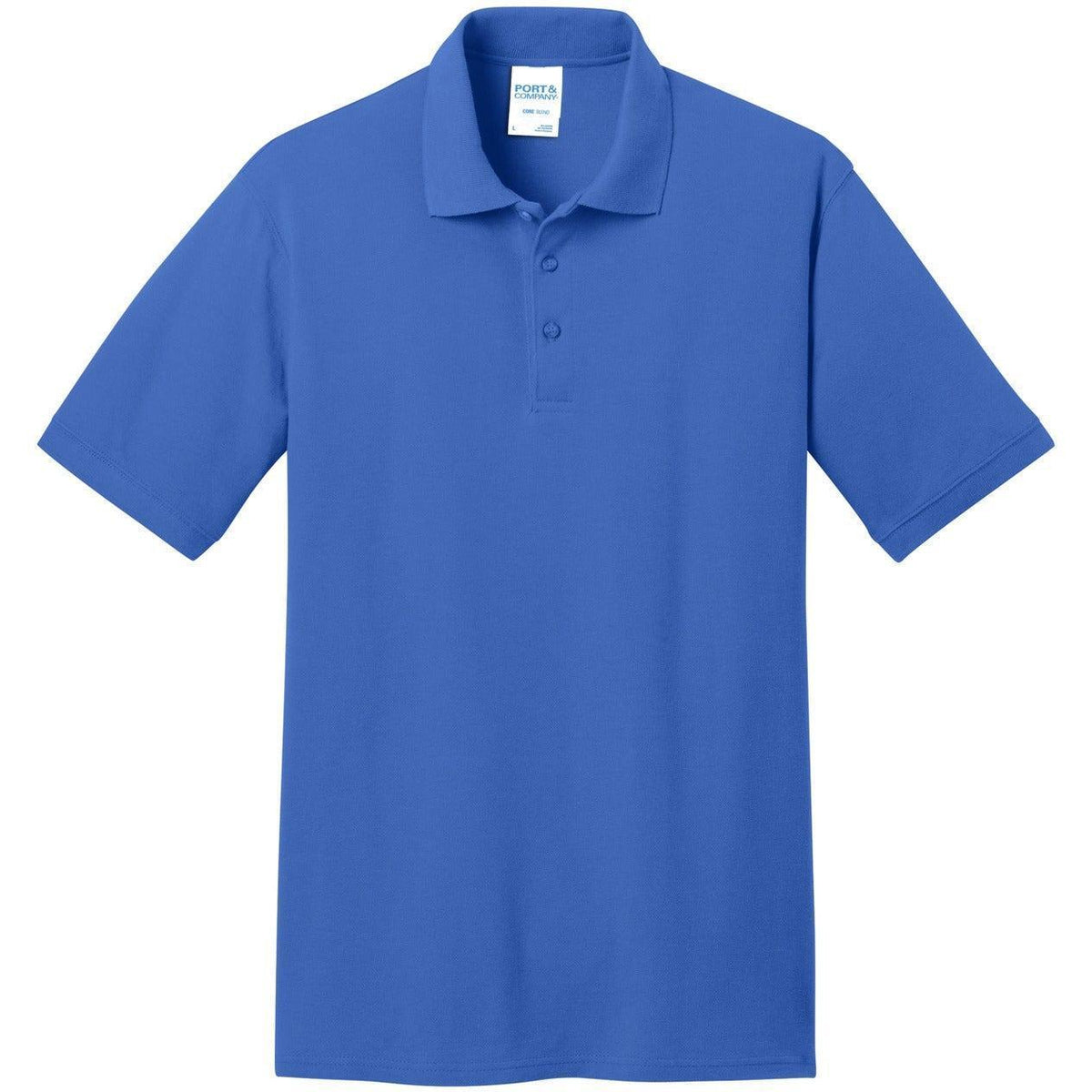 logo-left Port & Co Core Blend Pique Polo Shirt-Regular-Port Authority-Royal-S-Thread Logic