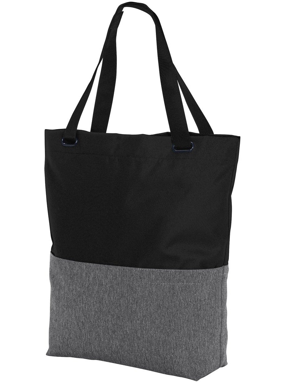 no-logo Port Authority Access Convertible Tote-Regular-Port Authority-Heather Grey/Black-Thread Logic