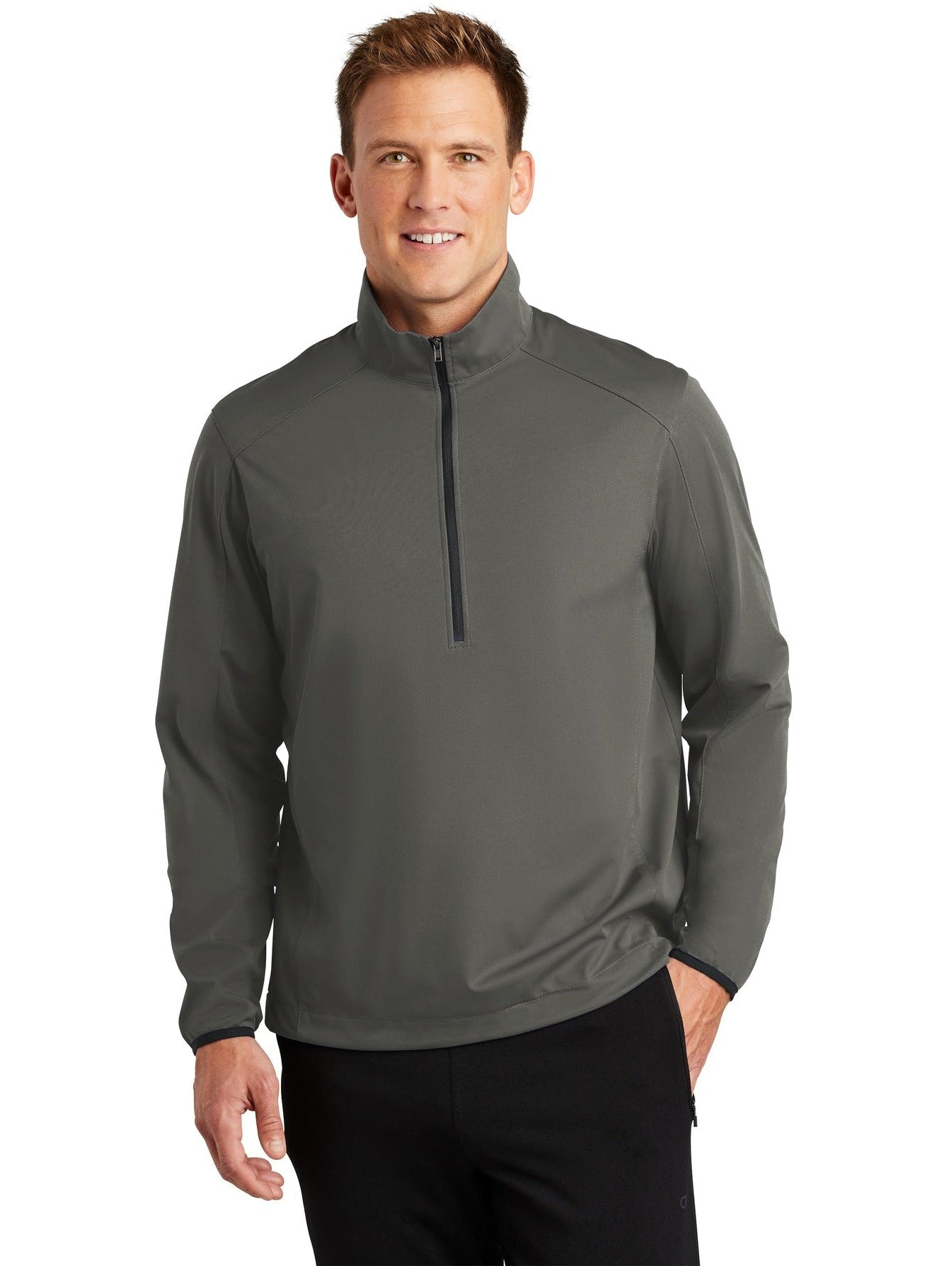 no-logo Port Authority Active 1/2 Zip Lightweight Soft Shell Jacket-Regular-Port Authority-Thread Logic