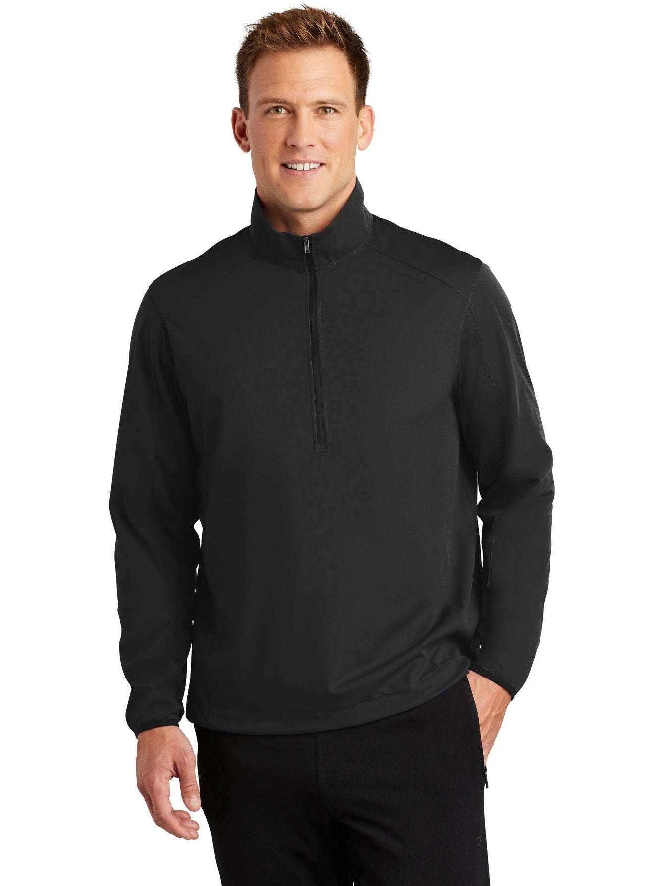 no-logo Port Authority Active 1/2 Zip Lightweight Soft Shell Jacket-Regular-Port Authority-Thread Logic