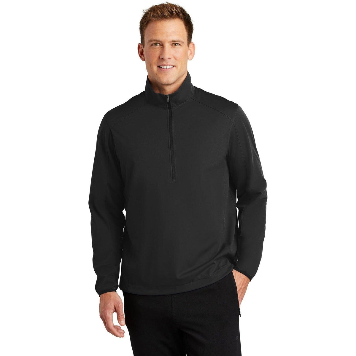 no-logo Port Authority Active 1/2 Zip Lightweight Soft Shell Jacket-Regular-Port Authority-Thread Logic