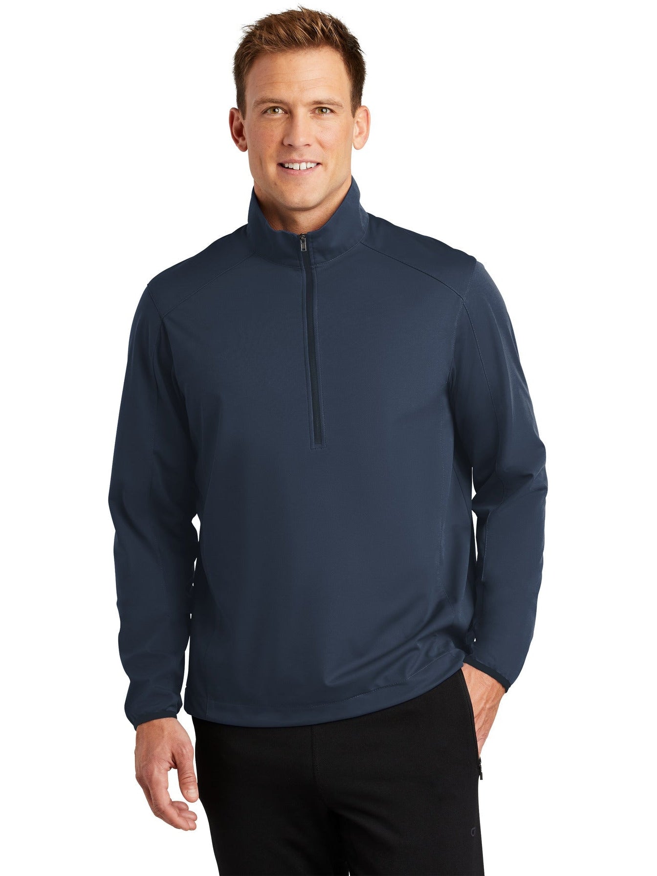 no-logo Port Authority Active 1/2 Zip Lightweight Soft Shell Jacket-Regular-Port Authority-Thread Logic