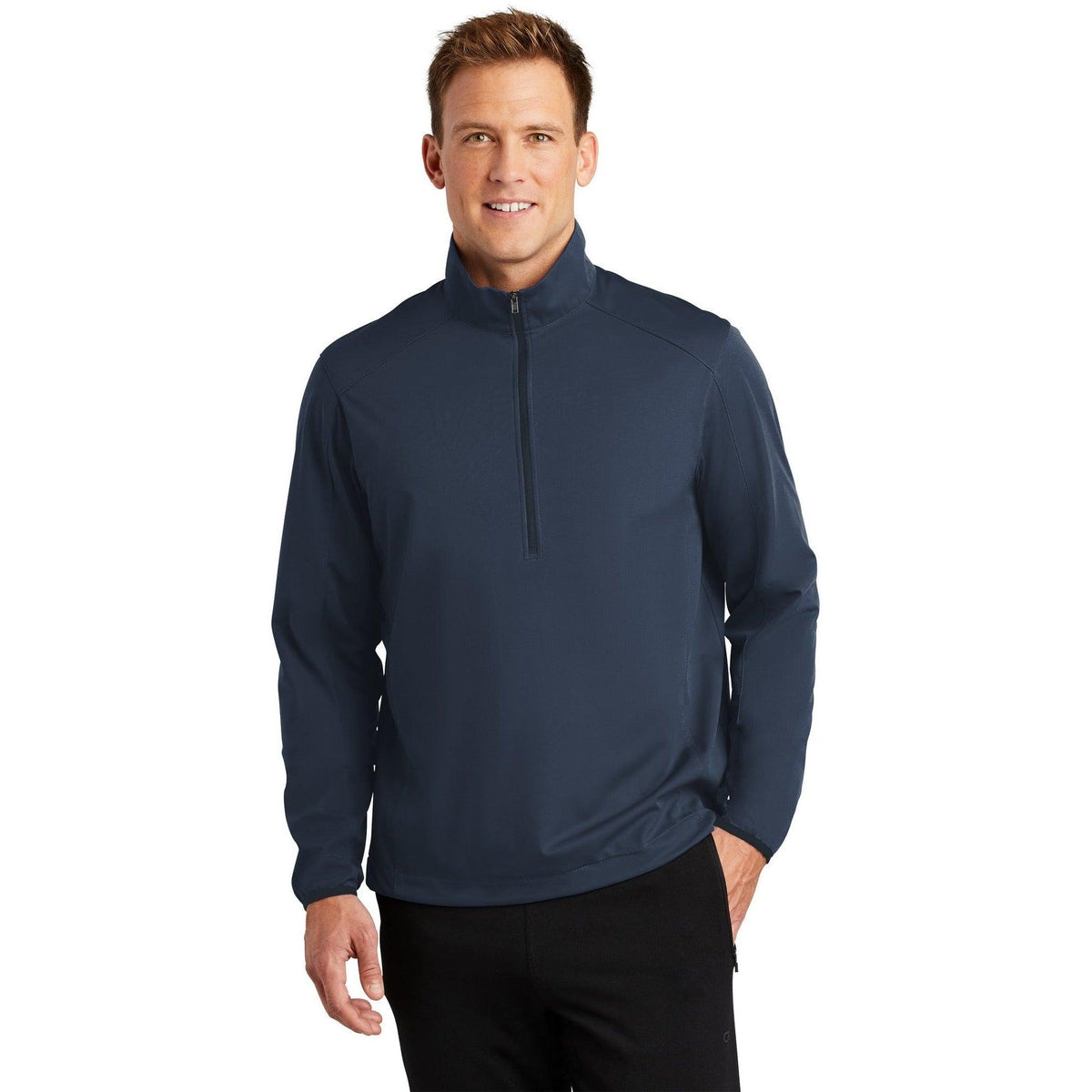no-logo Port Authority Active 1/2 Zip Lightweight Soft Shell Jacket-Regular-Port Authority-Thread Logic