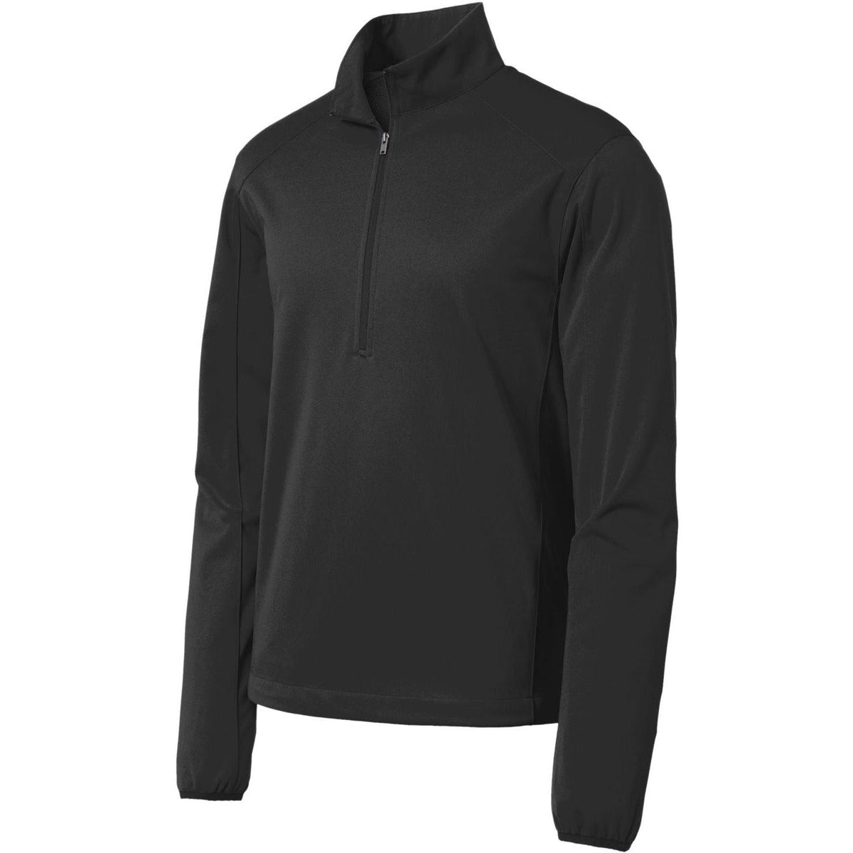 no-logo Port Authority Active 1/2 Zip Lightweight Soft Shell Jacket-Regular-Port Authority-Deep Black-S-Thread Logic