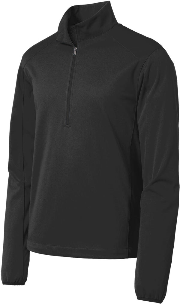 Port Authority Active 1/2 Zip Lightweight Soft Shell Jacket-Regular-Port Authority-Deep Black-S-Thread Logic