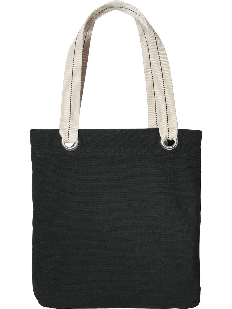 Port Authority Allie Tote-Regular-Port Authority-Black/Charcoal-Thread Logic