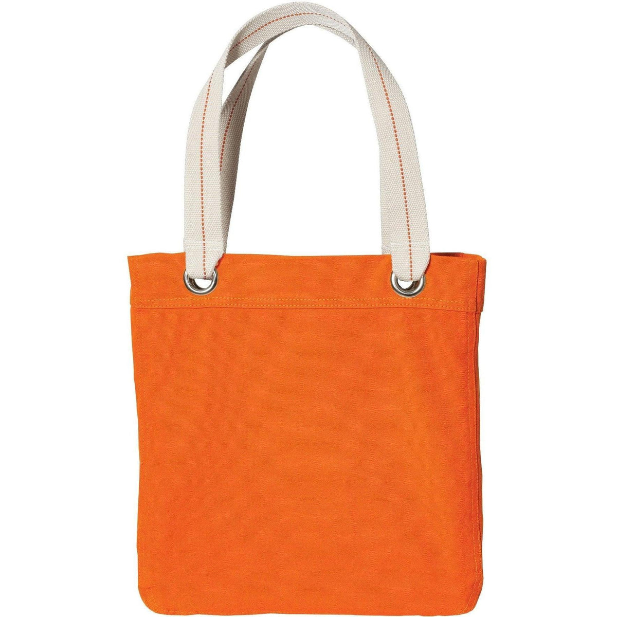 no-logo Port Authority Allie Tote-Regular-Port Authority-Bright Orange/Chocolate-Thread Logic