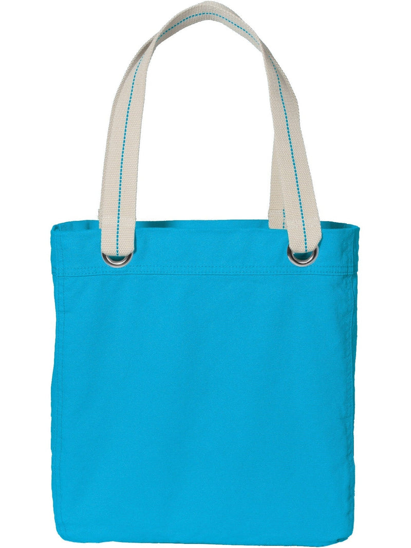 Port Authority Allie Tote-Regular-Port Authority-Turquoise/Shock Lime-Thread Logic