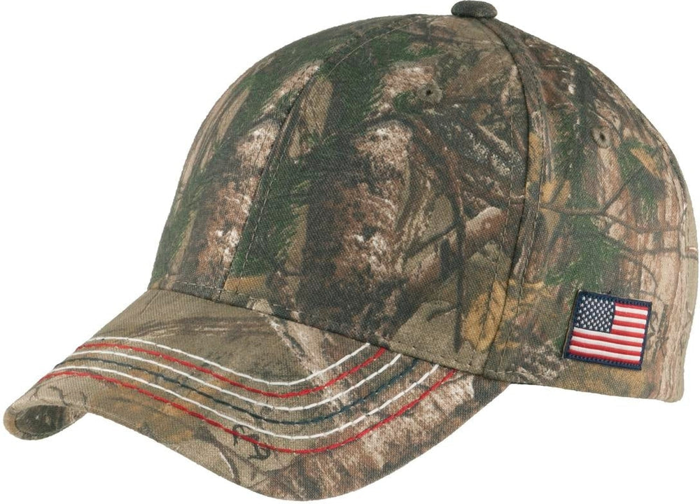 no-logo Port Authority Americana Contrast Stitch Camouflage Cap-Regular-Port & Company-Thread Logic 