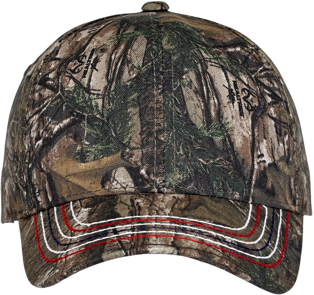 Port Authority Americana Contrast Stitch Camouflage Cap-Regular-Port & Company-Realtree Xtra-OSFA-Thread Logic 