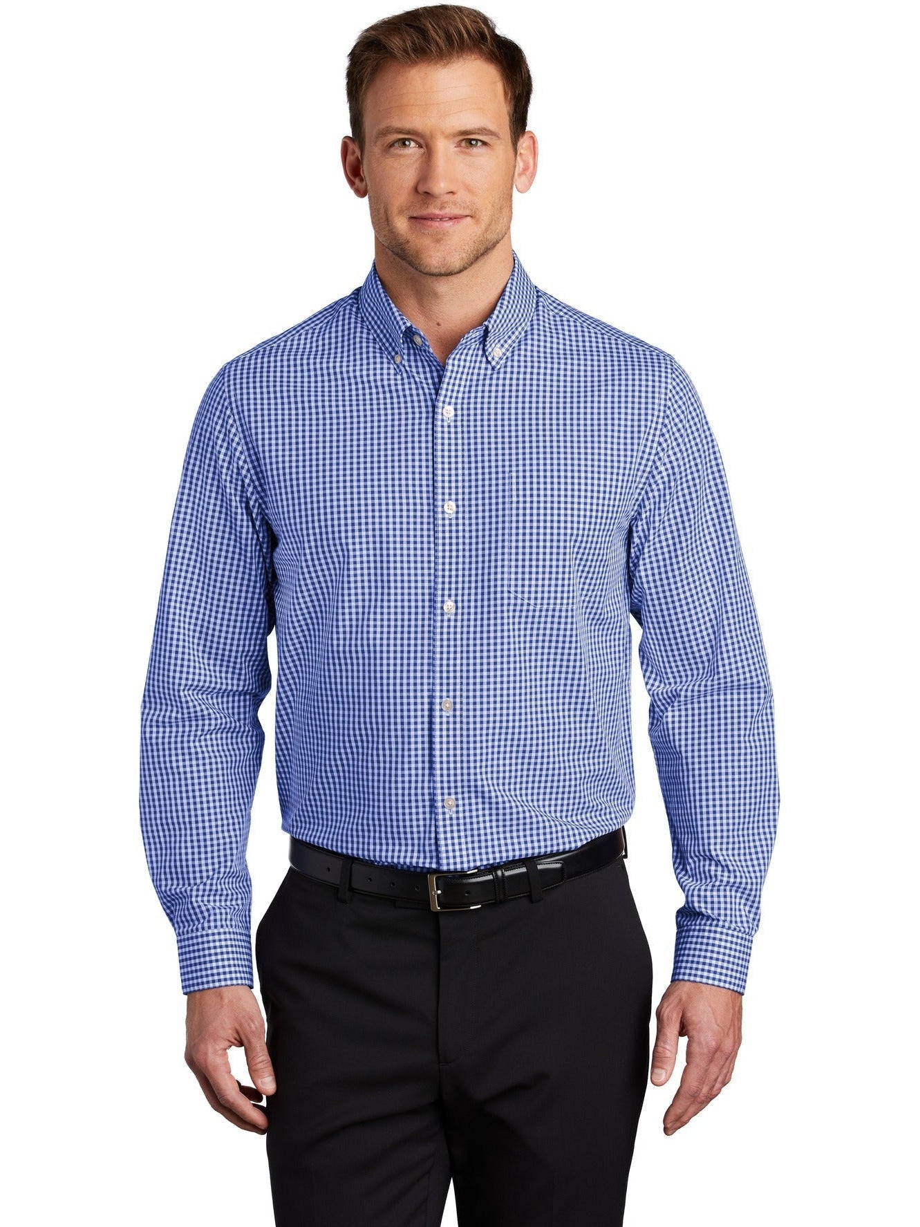no-logo Port Authority Broadcloth Gingham Easy Care Shirt-Regular-Port Authority-Thread Logic