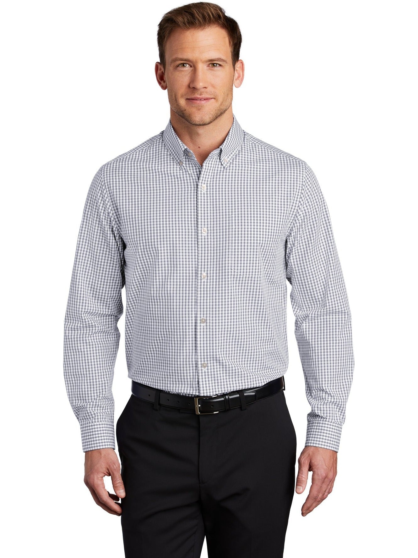 no-logo Port Authority Broadcloth Gingham Easy Care Shirt-Regular-Port Authority-Thread Logic