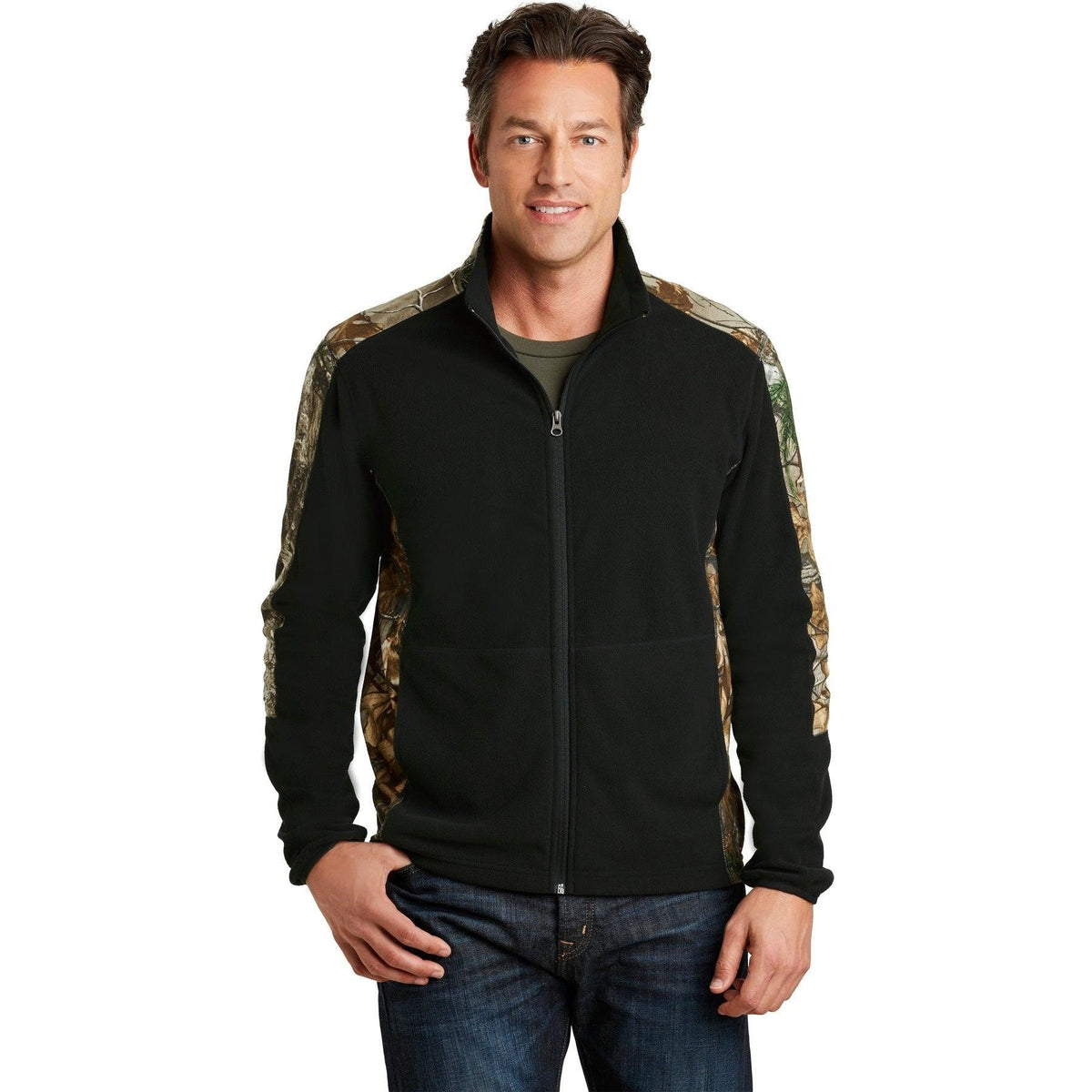 no-logo Port Authority Camouflage Microfleece Full-Zip Jacket-Active-Port Authority-Thread Logic
