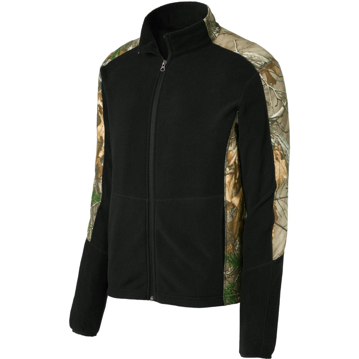 no-logo Port Authority Camouflage Microfleece Full-Zip Jacket-Active-Port Authority-Black/Realtree Xtra-S-Thread Logic