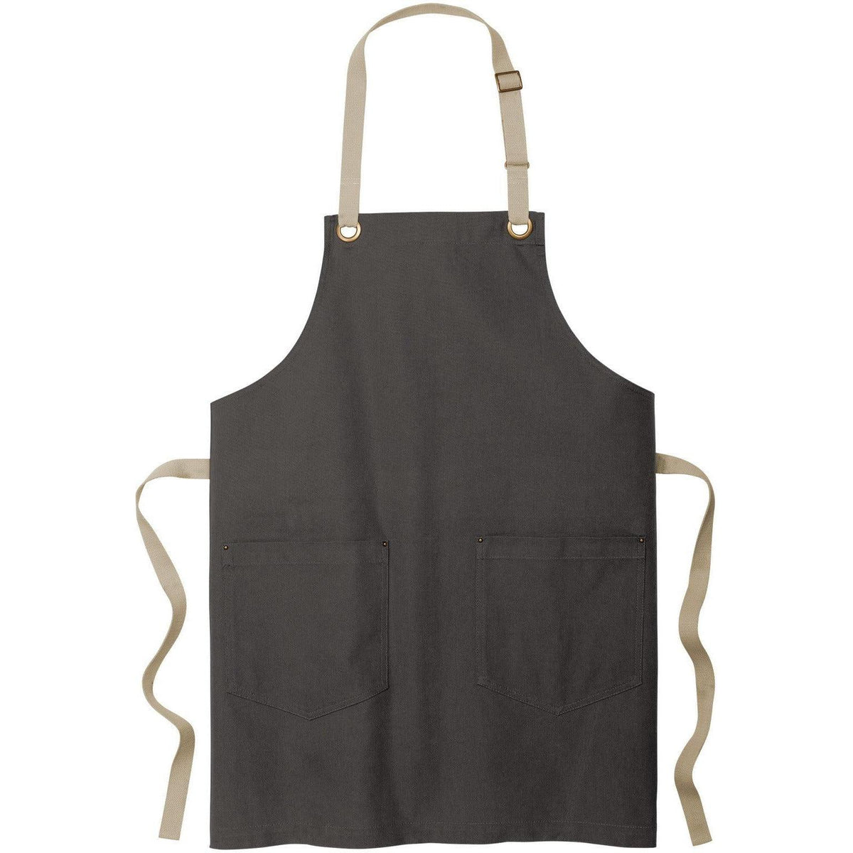 no-logo Port Authority Canvas Full-Length Two-Pocket Apron