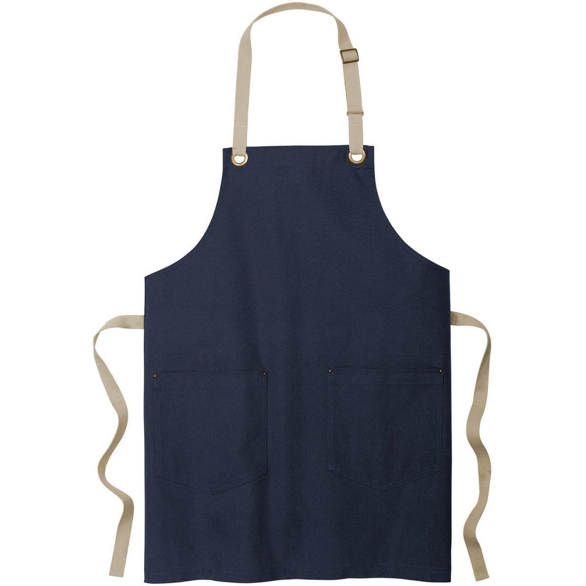 no-logo Port Authority Canvas Full-Length Two-Pocket Apron