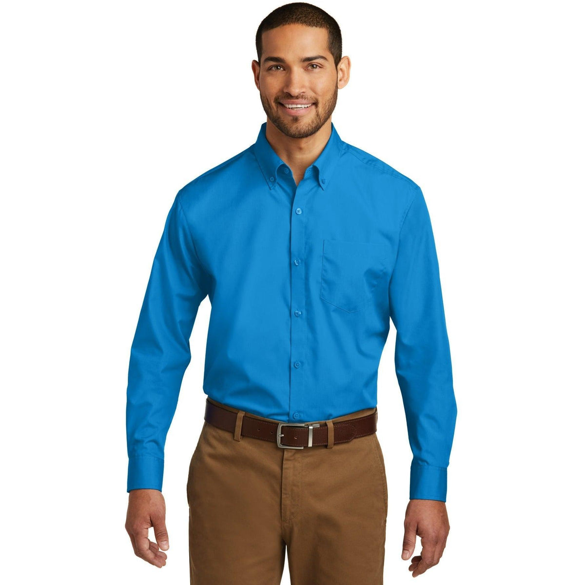 no-logo Port Authority Carefree Poplin Shirt-Dress Shirts-Port Authority-Thread Logic