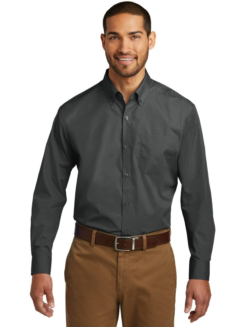 no-logo Port Authority Carefree Poplin Shirt-Regular-Port Authority-Thread Logic