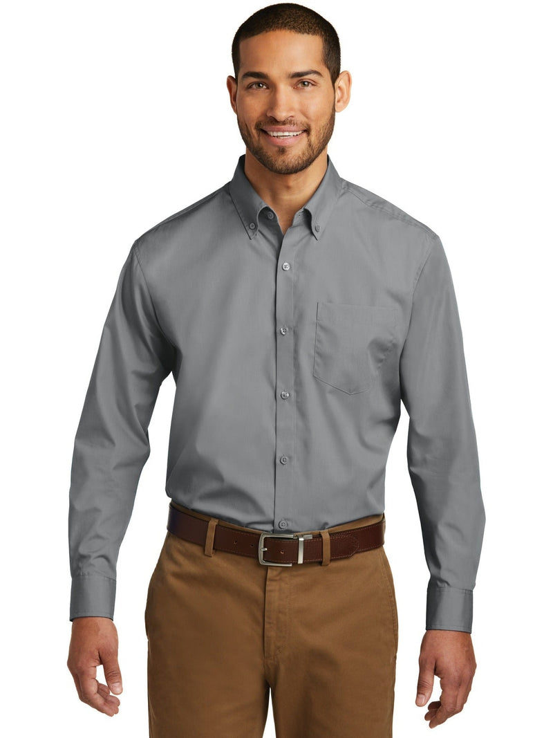 no-logo Port Authority Carefree Poplin Shirt-Regular-Port Authority-Thread Logic