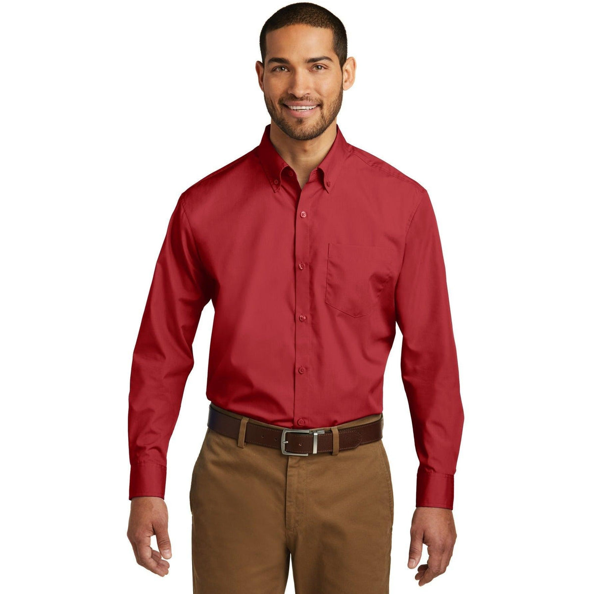 no-logo Port Authority Carefree Poplin Shirt-Dress Shirts-Port Authority-Thread Logic