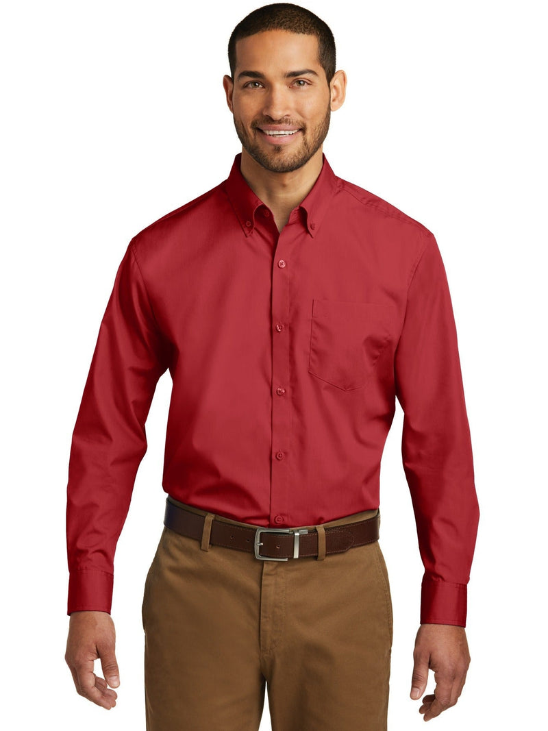 no-logo Port Authority Carefree Poplin Shirt-Regular-Port Authority-Thread Logic