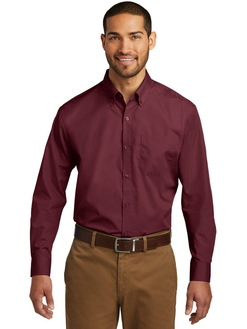 no-logo Port Authority Carefree Poplin Shirt-Regular-Port Authority-Thread Logic