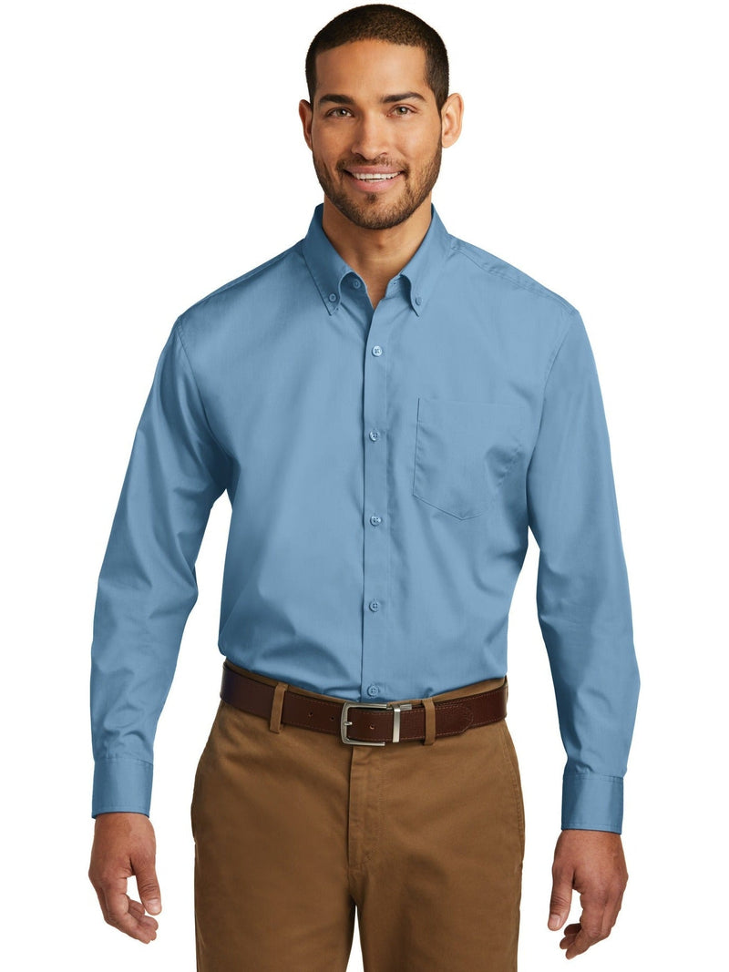 no-logo Port Authority Carefree Poplin Shirt-Regular-Port Authority-Thread Logic