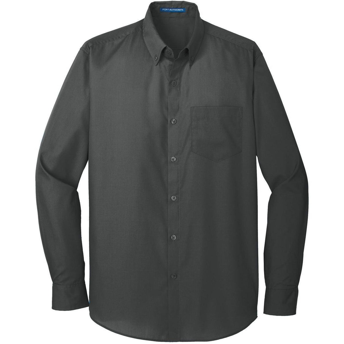 no-logo Port Authority Carefree Poplin Shirt-Dress Shirts-Port Authority-Graphite-S-Thread Logic