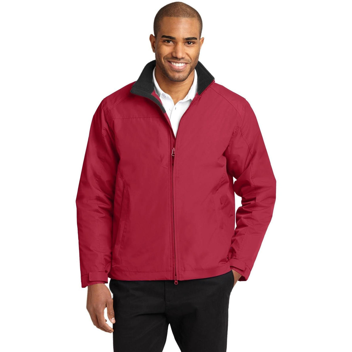 logo-left Port Authority Challenger II Jacket-Regular-Port Authority-True Red/True Black-S-Thread Logic