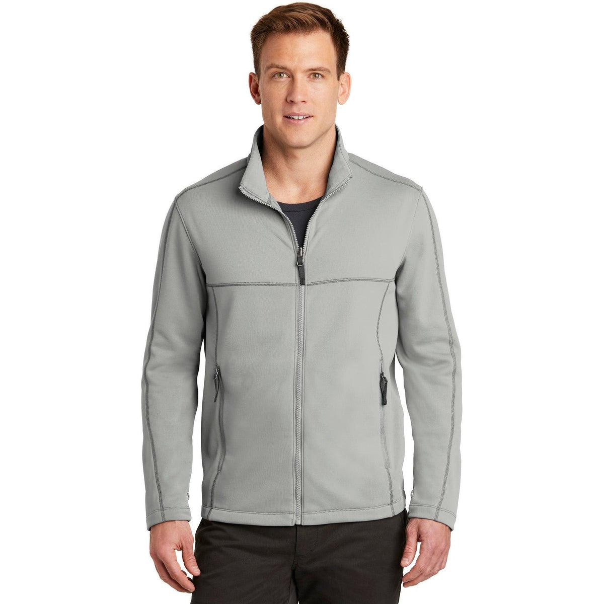 no-logo Port Authority Collective Smooth Fleece Jacket-Regular-Port Authority-Thread Logic