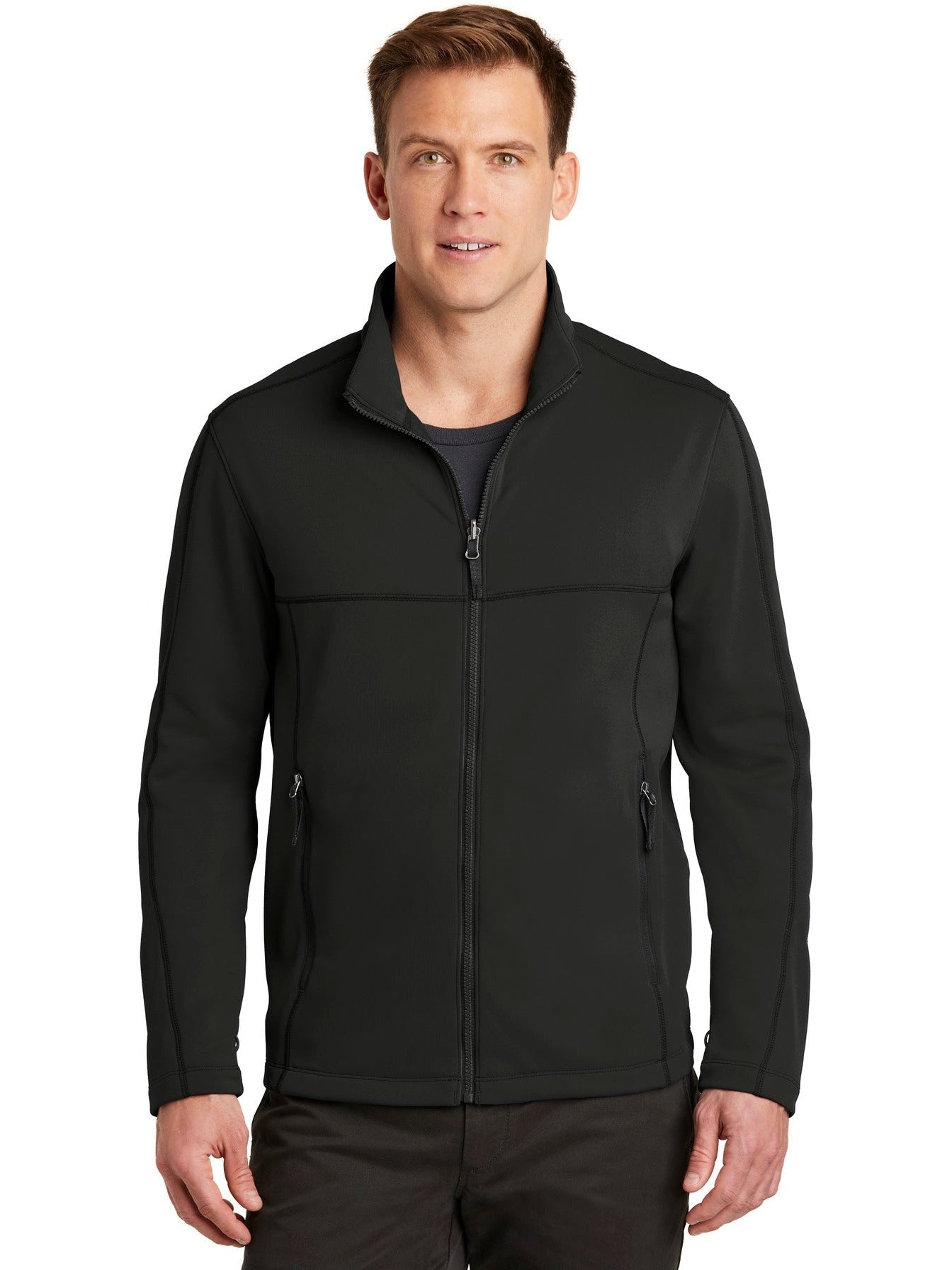no-logo Port Authority Collective Smooth Fleece Jacket-Regular-Port Authority-Thread Logic