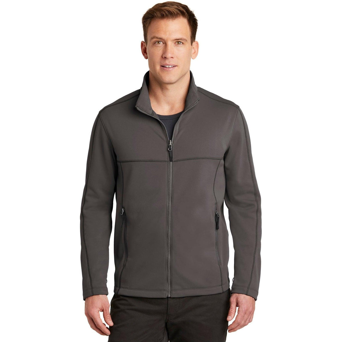 no-logo Port Authority Collective Smooth Fleece Jacket-Regular-Port Authority-Thread Logic