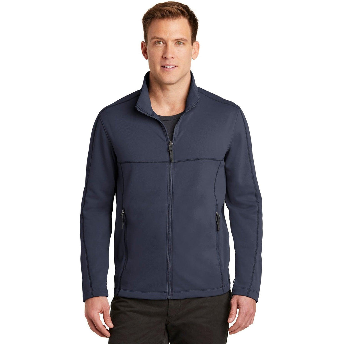 no-logo Port Authority Collective Smooth Fleece Jacket-Regular-Port Authority-River Blue Navy-XS-Thread Logic