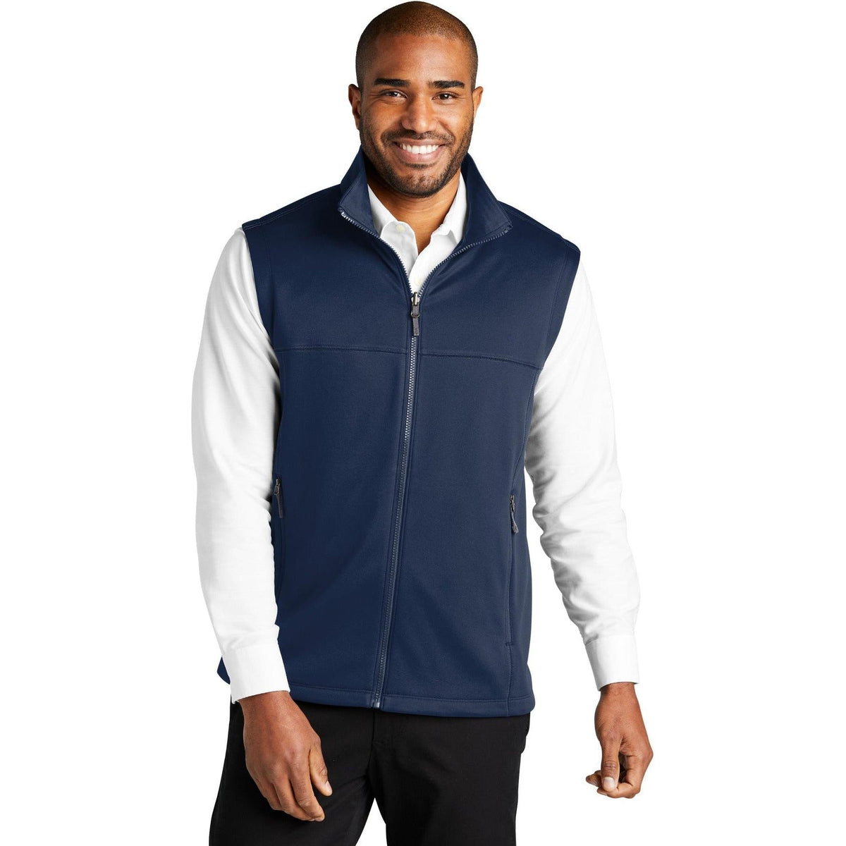 no-logo Port Authority Collective Smooth Fleece Vest-Regular-Port Authority-Thread Logic