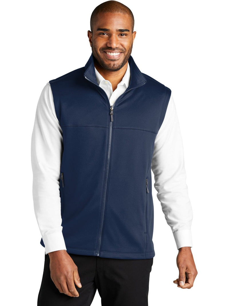 no-logo Port Authority Collective Smooth Fleece Vest-Regular-Port Authority-Thread Logic