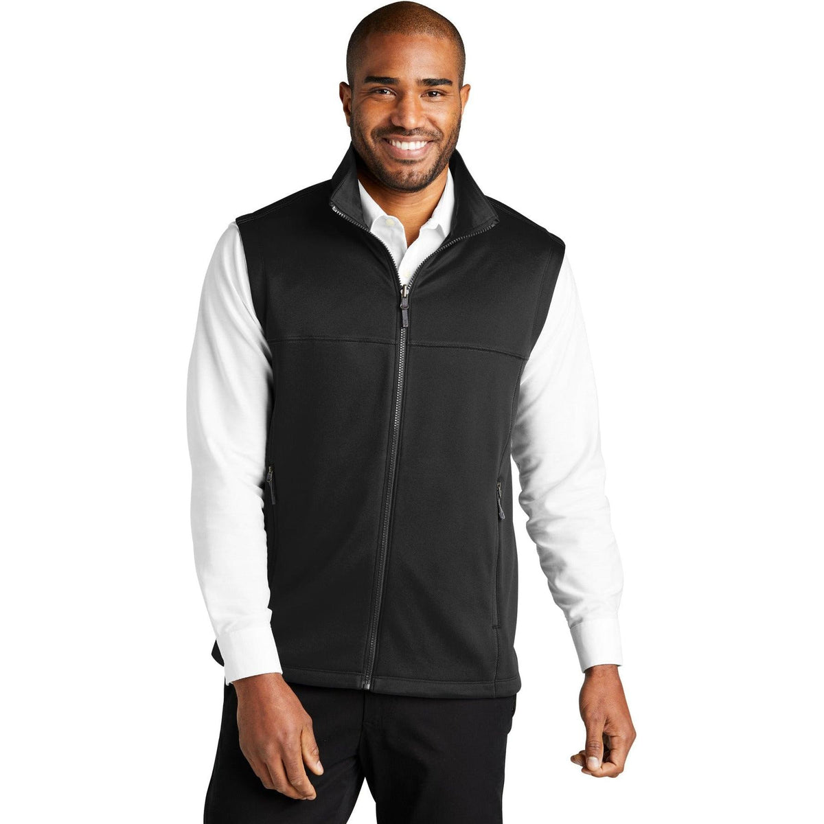 no-logo Port Authority Collective Smooth Fleece Vest-Regular-Port Authority-Thread Logic