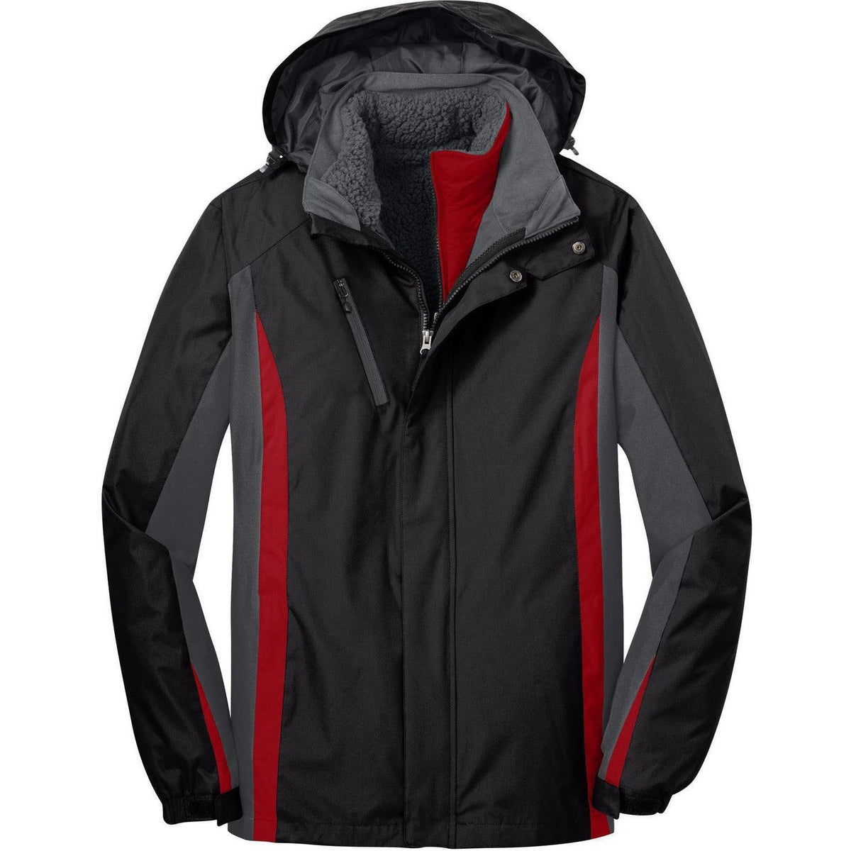 no-logo Port Authority Colorblock 3-In-1 Jacket