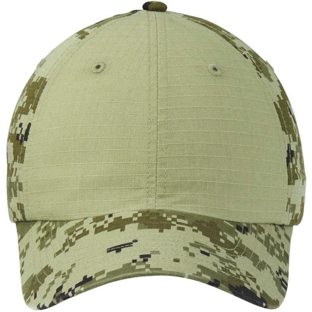 no-logo Port Authority Colorblock Digital Ripstop Camouflage Cap-Regular-Port Authority-Green Camo/Green-OSFA-Thread Logic 