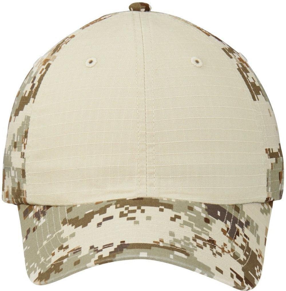 No-Logo CLOSEOUT - Port Authority Colorblock Digital Ripstop Camouflage Cap-Headwear-Port Authority-Sand Camo/Sand-OSFA-Thread Logic