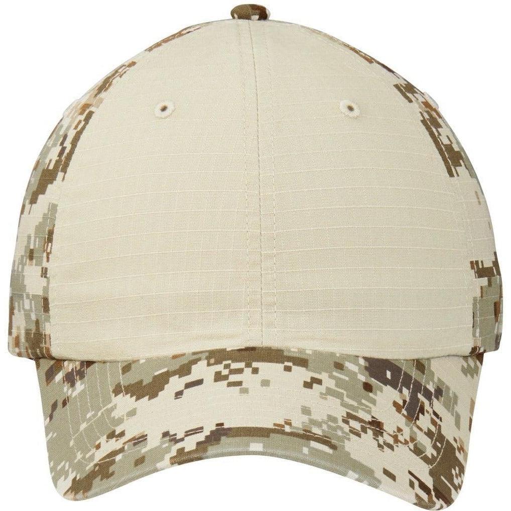 no-logo CLOSEOUT - Port Authority Colorblock Digital Ripstop Camouflage Cap-Headwear-Port Authority-Sand Camo/Sand-OSFA-Thread Logic