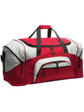 Port Authority Colorblock Sport Duffel Bag-Regular-Port Authority-Red/Grey-Thread Logic