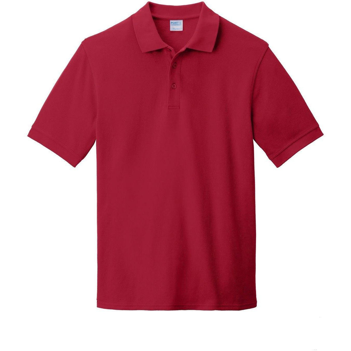 logo-left Port Authority Combed Ring Spun Pique Polo-Regular-Port Authority-Red-S-Thread Logic
