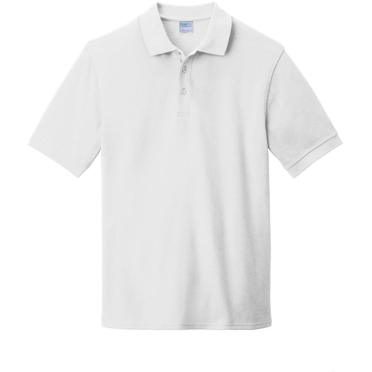logo-left Port Authority Combed Ring Spun Pique Polo-Regular-Port Authority-White-S-Thread Logic
