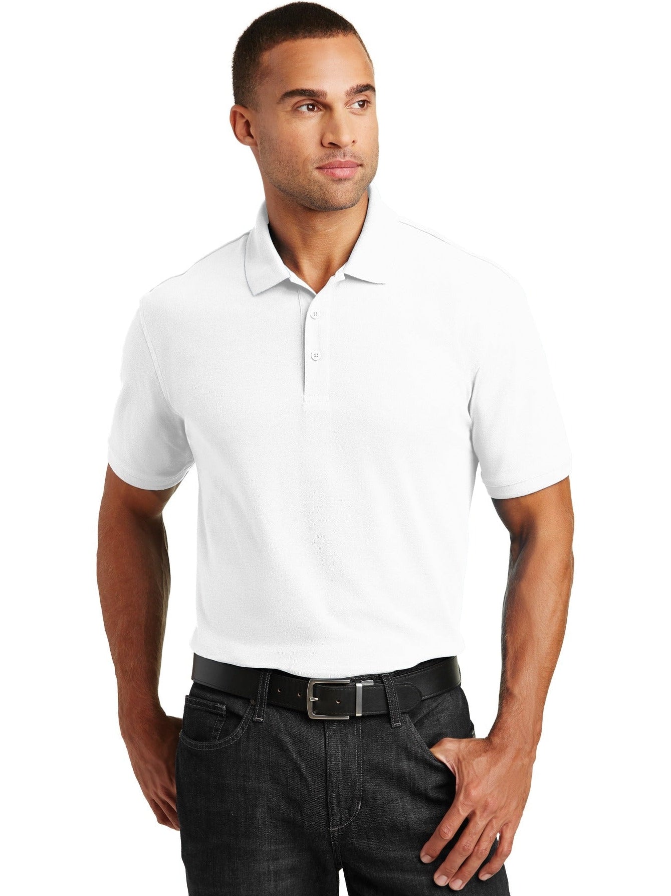 no-logo Port Authority Core Classic Pique Polo-Regular-Port Authority-Thread Logic