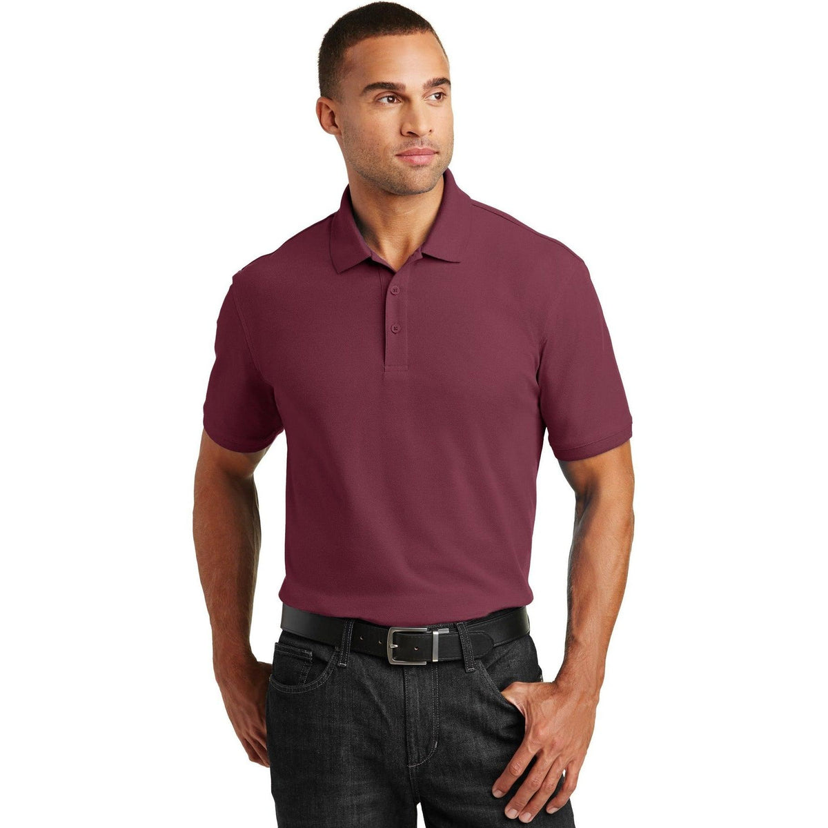 no-logo Port Authority Core Classic Pique Polo-Regular-Port Authority-Thread Logic