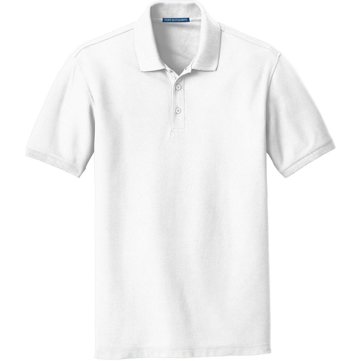 no-logo Port Authority Core Classic Pique Polo-Regular-Port Authority-White-S-Thread Logic