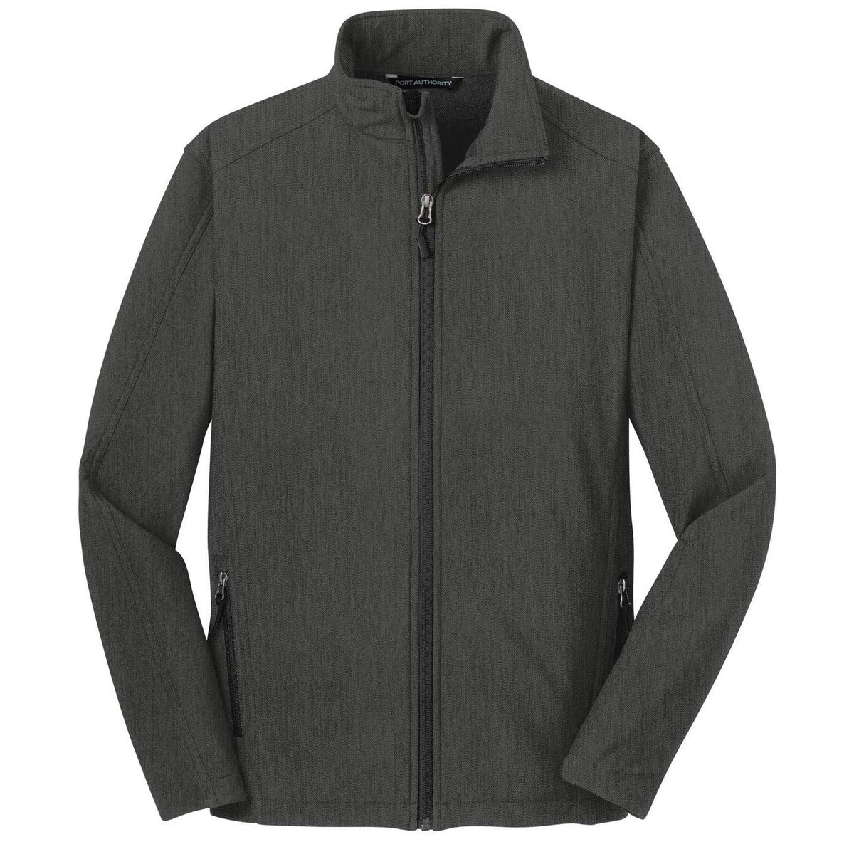 no-logo Port Authority Core Soft Shell Jacket-Regular-Port Authority-Black Charcoal Heather-XS-Thread Logic