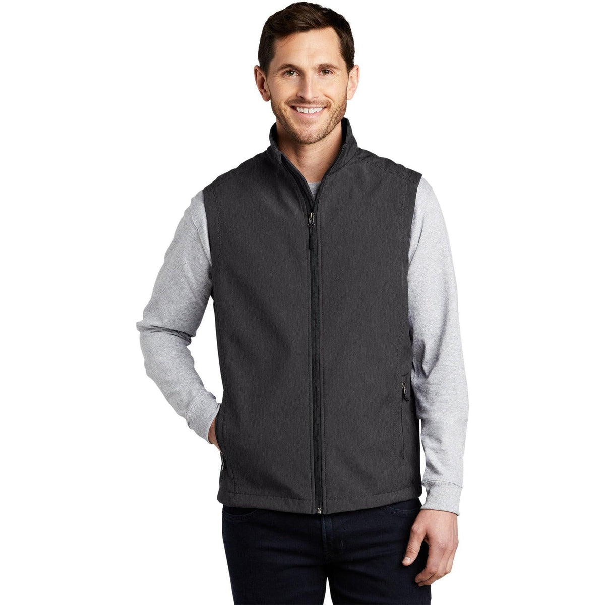 no-logo Port Authority Core Soft Shell Vest-Regular-Port Authority-Thread Logic