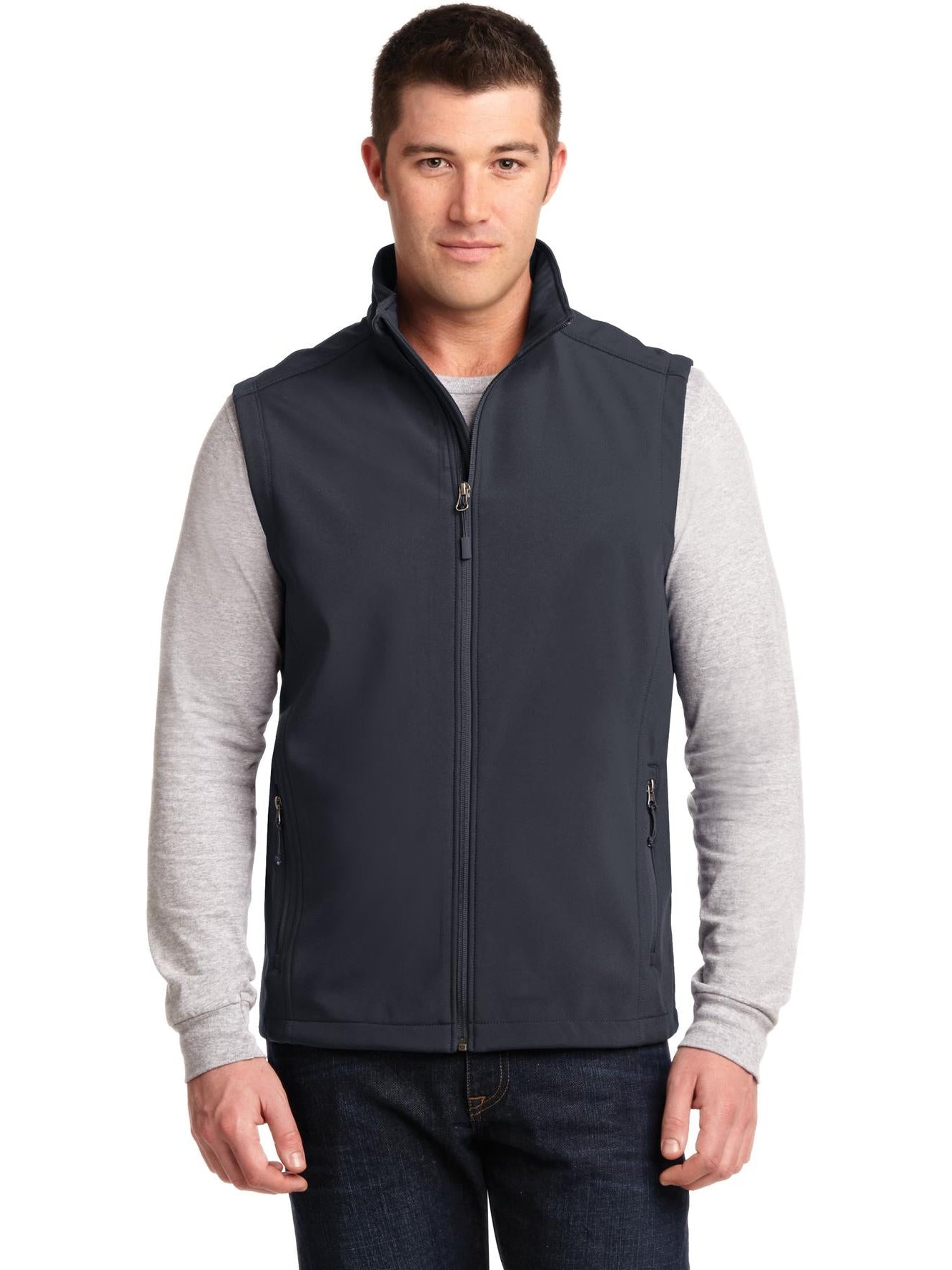 no-logo Port Authority Core Soft Shell Vest-Regular-Port Authority-Thread Logic